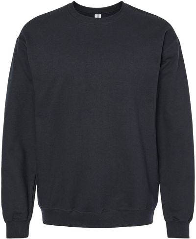 Am image of a Custom Gildan Adult Softstyle Fleece Crew Sweatshirt in Black!