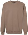 Am image of a Custom Gildan Adult Softstyle Fleece Crew Sweatshirt in Brown Savana!