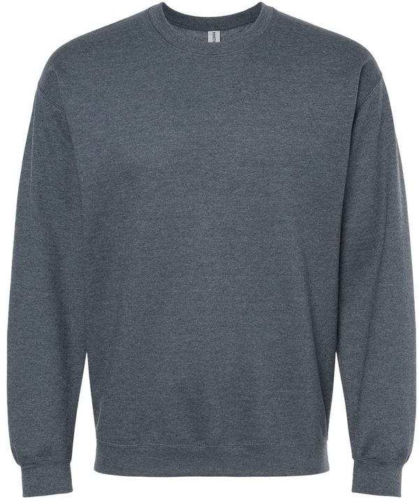 Am image of a Custom Gildan Adult Softstyle Fleece Crew Sweatshirt in Dark Heather!