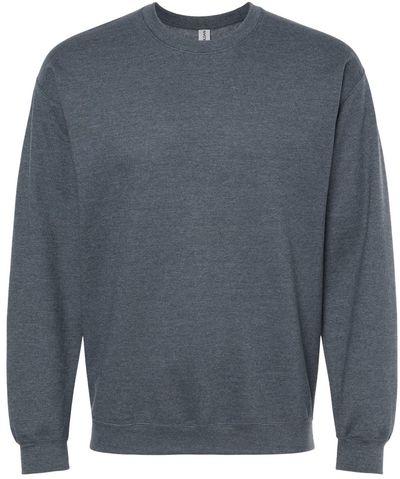 Am image of a Custom Gildan Adult Softstyle Fleece Crew Sweatshirt in Dark Heather!
