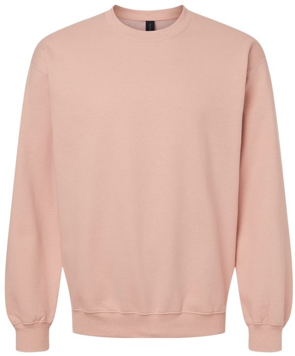 Am image of a Custom Gildan Adult Softstyle Fleece Crew Sweatshirt in Dusty Rose!