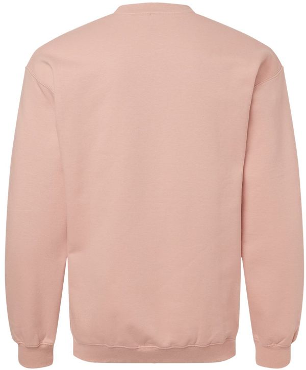 Am image of a Custom Gildan Adult Softstyle Fleece Crew Sweatshirt in Dusty Rose!