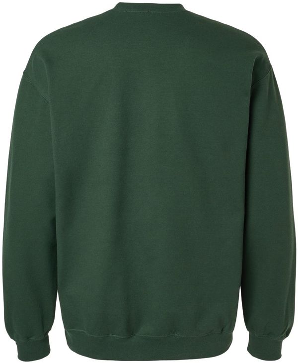 Am image of a Custom Gildan Adult Softstyle Fleece Crew Sweatshirt in Forest Green!