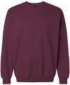 Am image of a Custom Gildan Adult Softstyle Fleece Crew Sweatshirt in Maroon!