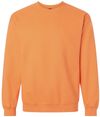 Am image of a Custom Gildan Adult Softstyle Fleece Crew Sweatshirt in Tangerine!