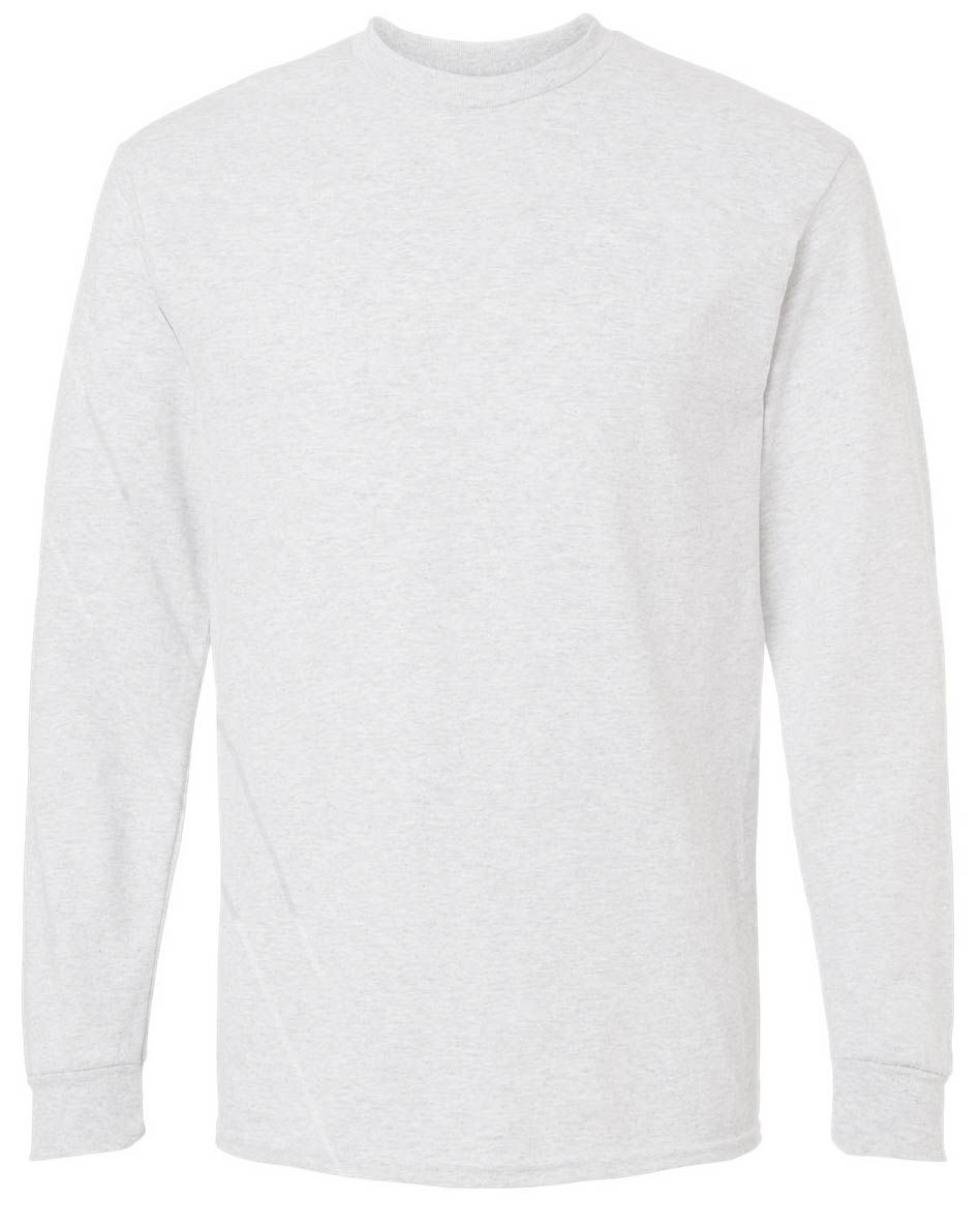 Gildan DryBlend Fifty Fifty Long Sleeve T Shirt in Ash