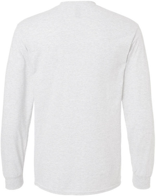 An image of a Custom Gildan DryBlend Fifty Fifty Long Sleeve T Shirt in Ash!