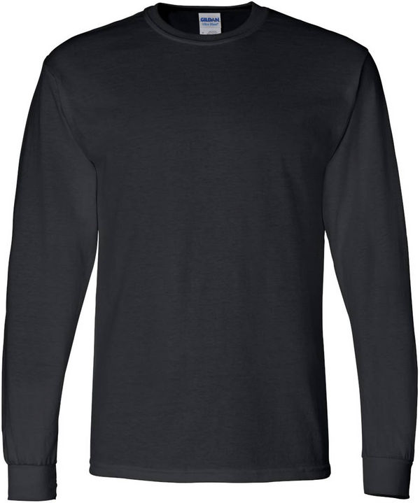 An image of a Custom Gildan DryBlend Fifty Fifty Long Sleeve T Shirt in Black!