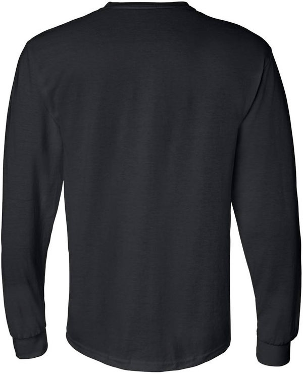 An image of a Custom Gildan DryBlend Fifty Fifty Long Sleeve T Shirt in Black!
