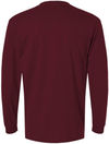 An image of a Custom Gildan DryBlend Fifty Fifty Long Sleeve T Shirt in Maroon!