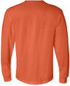 An image of a Custom Gildan DryBlend Fifty Fifty Long Sleeve T Shirt in Orange!