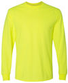 An image of a Custom Gildan DryBlend Fifty Fifty Long Sleeve T Shirt in Safety Green!