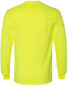 An image of a Custom Gildan DryBlend Fifty Fifty Long Sleeve T Shirt in Safety Green!