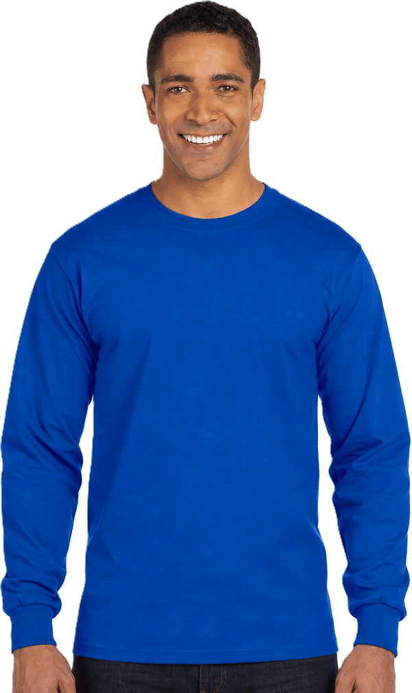 An image of a Custom Gildan DryBlend Fifty Fifty Long Sleeve T Shirt!