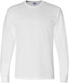 An image of a Custom Gildan DryBlend Fifty Fifty Long Sleeve T Shirt in White!