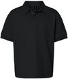 Am image of a Custom Gildan DryBlend Youth Jersey Sport Shirt in Black!