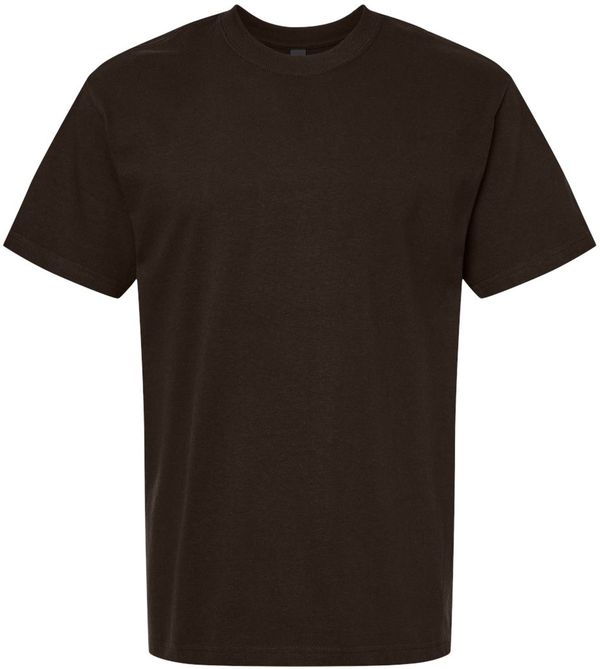 Am image of a Custom Gildan Hammer Maxweight T Shirt in Dark Chocolate!