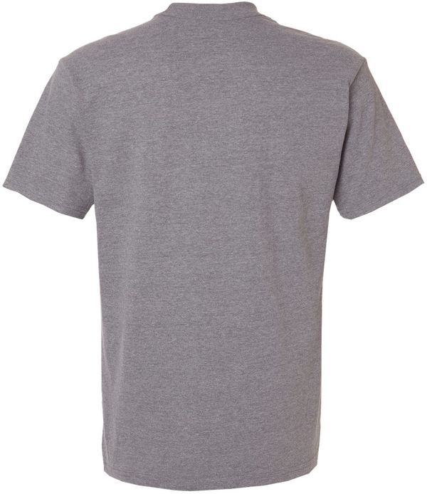 Am image of a Custom Gildan Hammer Maxweight T Shirt in Graphite Heather!