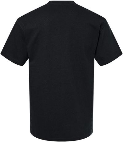 Am image of a Custom Gildan Hammer Maxweight T Shirt in Pitch Black!