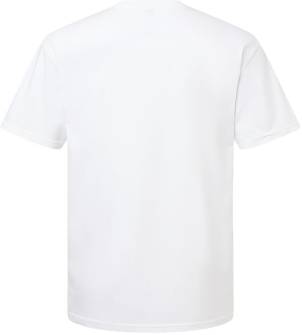 Am image of a Custom Gildan Hammer Maxweight T Shirt in White!