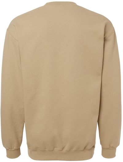 Am image of a Custom Gildan Hammer Max Weight Crewneck Sweatshirt in Tan!