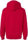 Am image of a Custom Gildan Hammer Max Weight Hooded Sweatshirt in Cherry Red!
