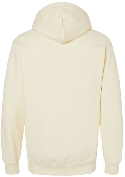 Am image of a Custom Gildan Hammer Max Weight Hooded Sweatshirt in Off White!