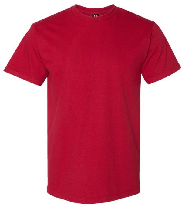 Am image of a Custom Gildan Hammer Shirt in Scarlet Red!