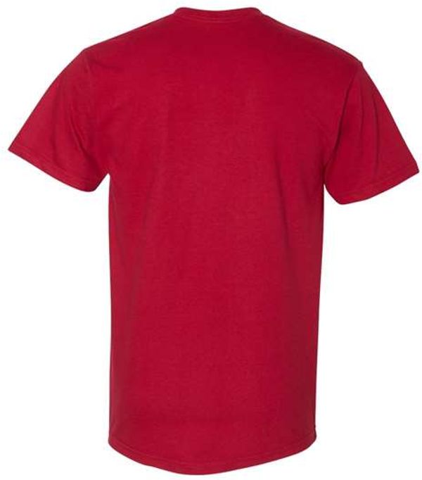 Am image of a Custom Gildan Hammer Shirt in Scarlet Red!