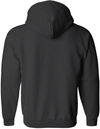 An image of a Custom Gildan Heavy Blend Full Zip Hooded Sweatshirt in Black!
