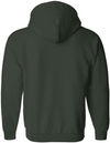 An image of a Custom Gildan Heavy Blend Full Zip Hooded Sweatshirt in Forest Green!
