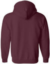An image of a Custom Gildan Heavy Blend Full Zip Hooded Sweatshirt in Maroon!