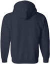 An image of a Custom Gildan Heavy Blend Full Zip Hooded Sweatshirt in Navy!