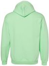 Am image of a Custom Gildan Heavy Blend Hooded Sweatshirt in Mint Green!
