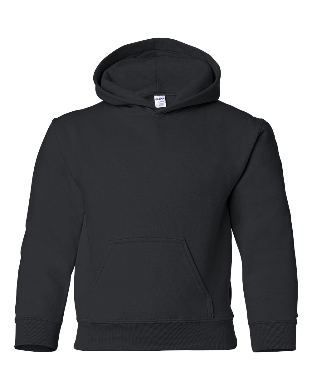 Gildan Heavy Blend Hooded Youth Sweatshirt in Black