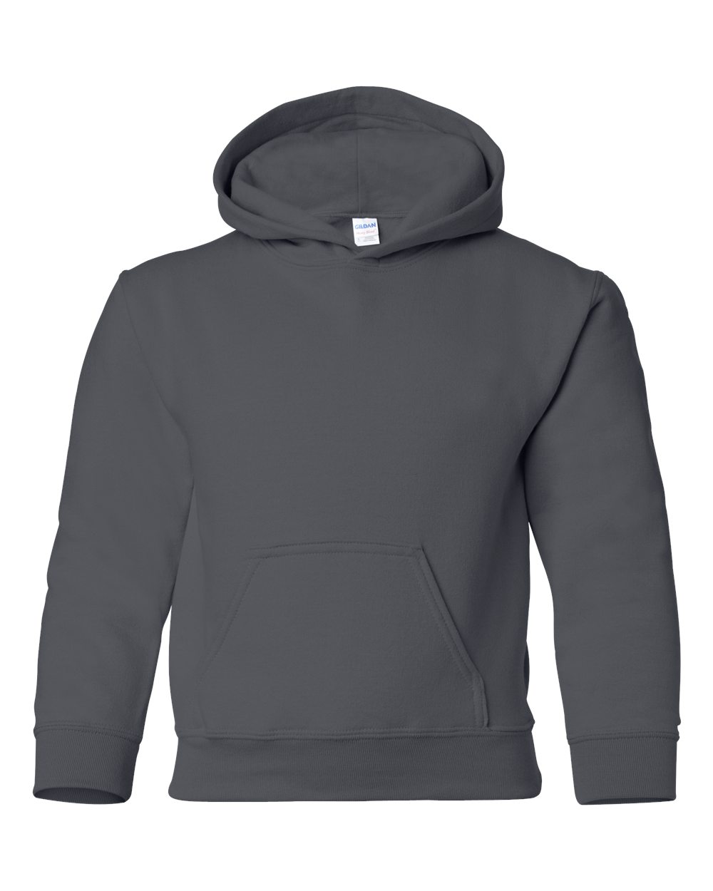 Gildan Heavy Blend Hooded Youth Sweatshirt in Charcoal