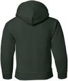 An image of a Custom Gildan Heavy Blend Hooded Youth Sweatshirt in Forest Green!