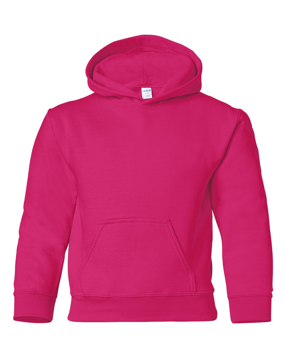 Gildan Heavy Blend Hooded Youth Sweatshirt in Heliconia
