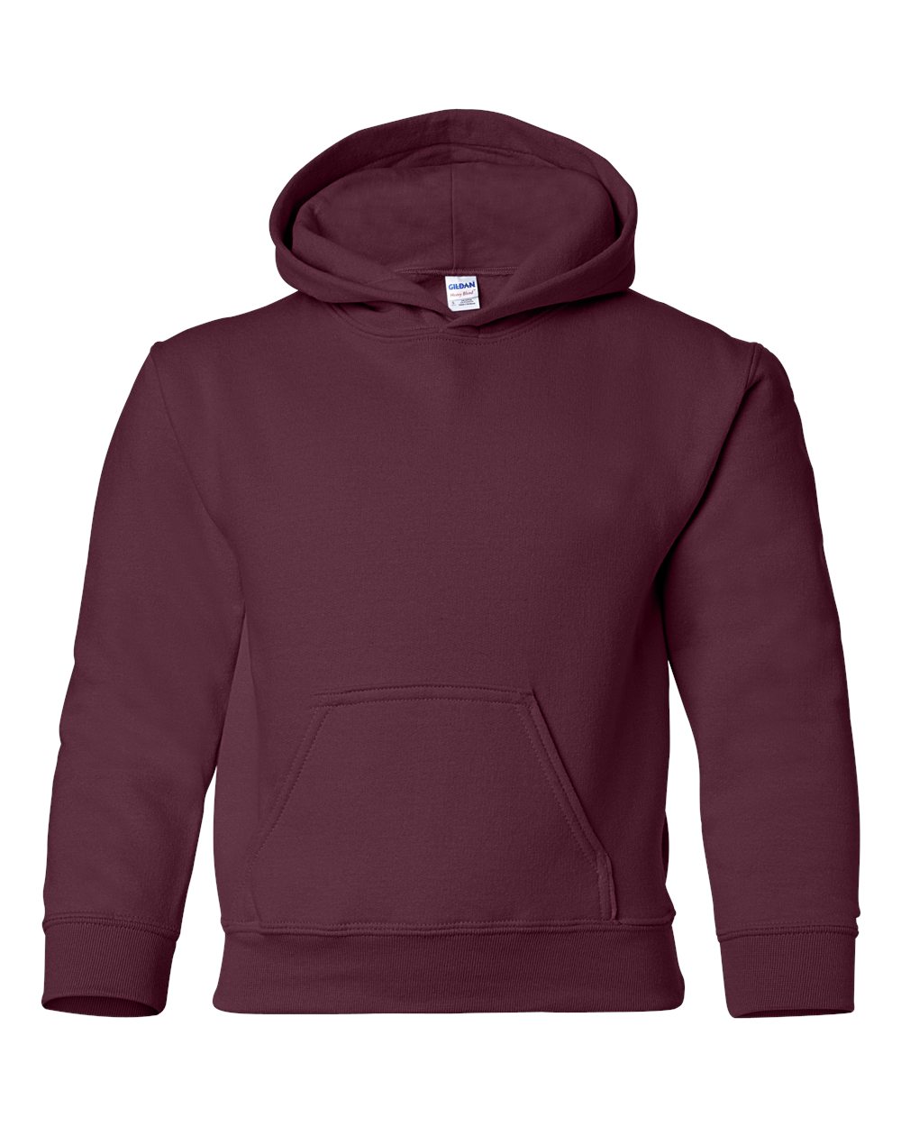 Gildan Heavy Blend Hooded Youth Sweatshirt in Maroon
