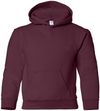 An image of a Custom Gildan Heavy Blend Hooded Youth Sweatshirt in Maroon!