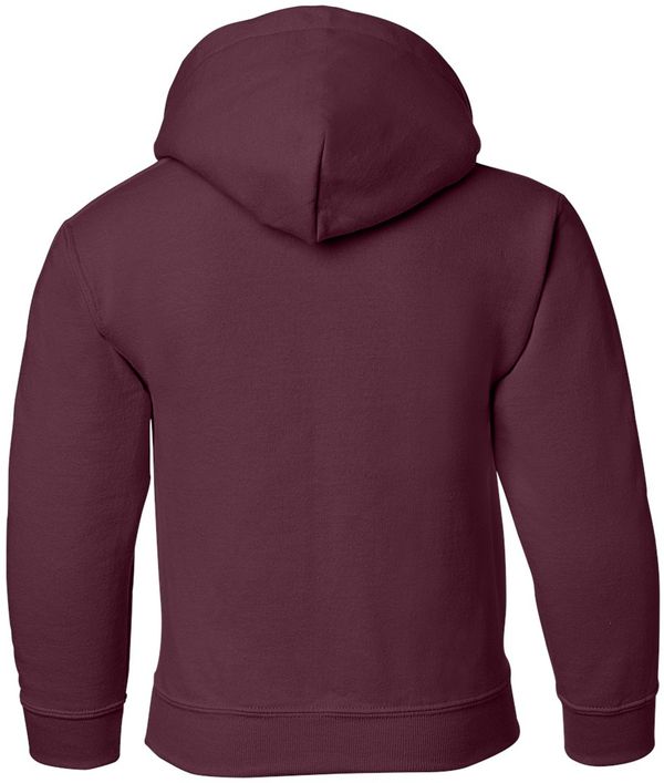 An image of a Custom Gildan Heavy Blend Hooded Youth Sweatshirt in Maroon!