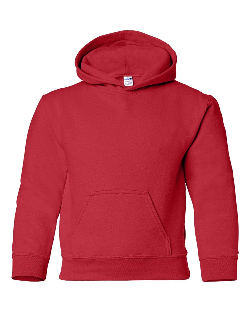 Gildan Heavy Blend Hooded Youth Sweatshirt in Red