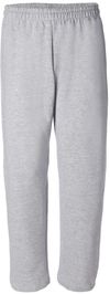 An image of a Custom Gildan Heavy Blend Open Bottom Sweatpants in Sport Grey!