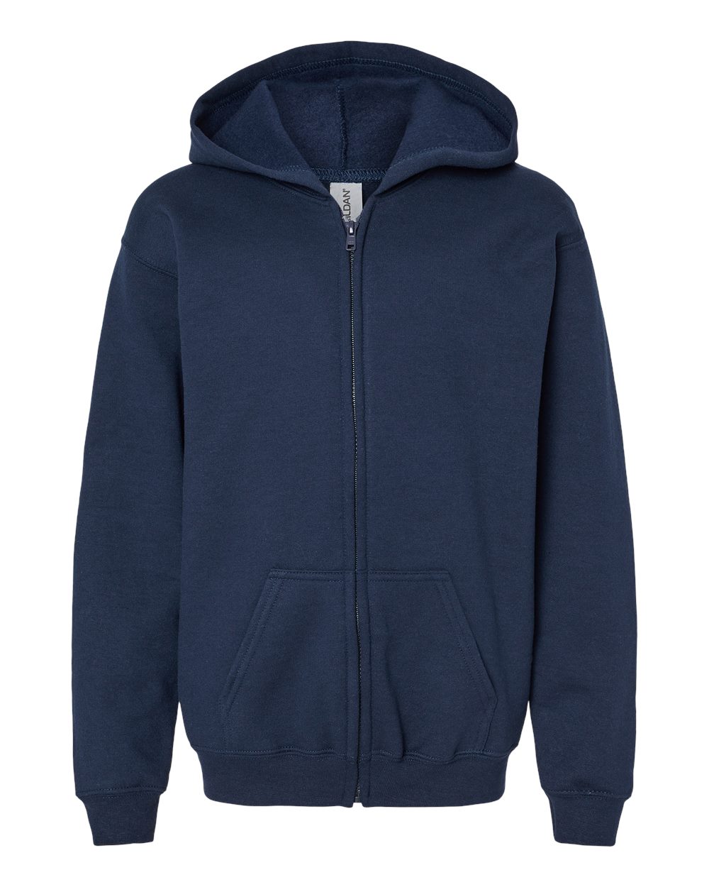 Gildan Heavy Blend Youth Full Zip Hooded Sweatshirt in Navy