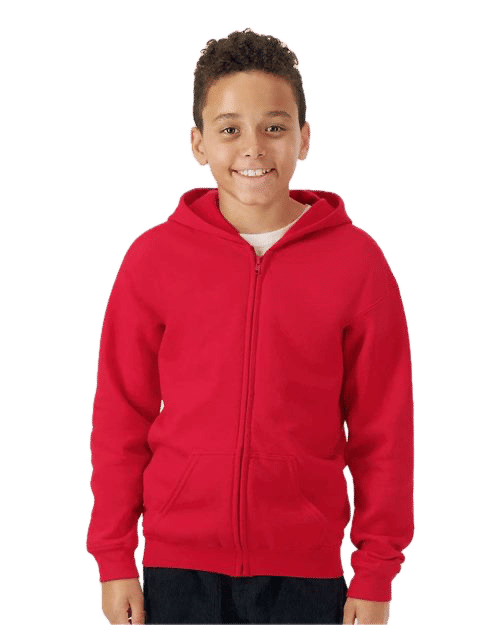Gildan Heavy Blend Youth Full Zip Hooded Sweatshirt