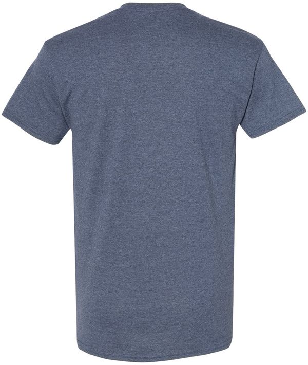 An image of a Custom GILDAN Heavy Cotton TShirt in Heather Navy!