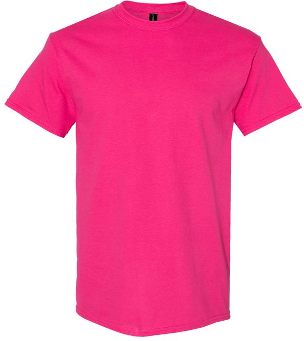 An image of a Custom GILDAN Heavy Cotton TShirt in Heliconia!