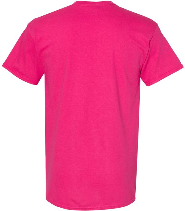 An image of a Custom GILDAN Heavy Cotton TShirt in Heliconia!