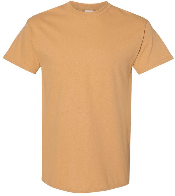 An image of a Custom GILDAN Heavy Cotton TShirt in Old Gold!