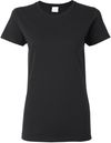 An image of a Custom Gildan Heavy Cotton Women's Tshirt in Black!
